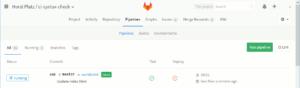 gitlab pipelines status