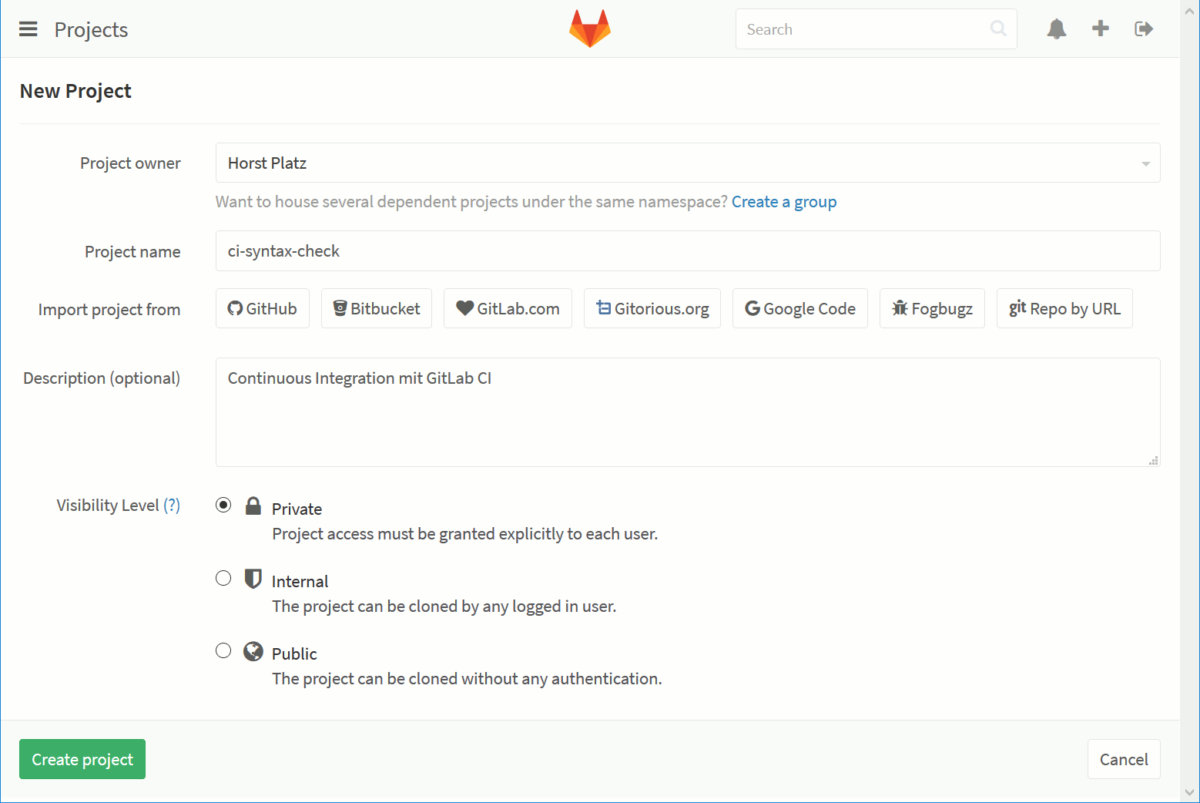 Kurz howto Continuous Integration mit GitLab CI – localhorst.org