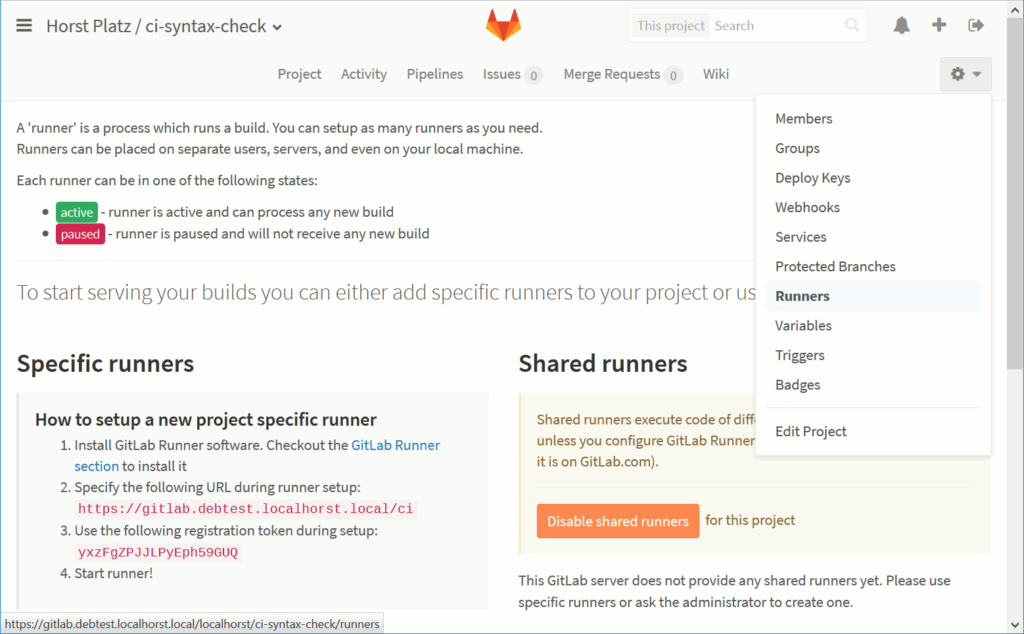 Kurz howto Continuous Integration mit GitLab CI – localhorst.org