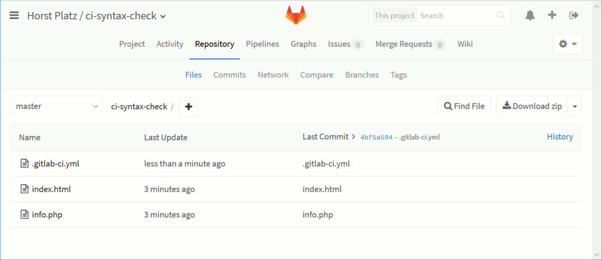 Kurz howto Continuous Integration mit GitLab CI – localhorst.org